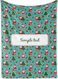Custom Santa Blanket - Ships Next Day, Printed in USA - Warm Fleece or Sherpa Sofa Throw for Christmas, Perfect for Bed or Couch - Customizable Family Throws (Fleece 60x80)