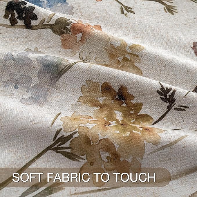 MYSKY HOME Extra Long 100% Blackout Curtains 108 Inches Long 2 Panels for Living Room Bedroom Farmhouse Floral Patterned Double Layer Thermal Insulated Grommet Window Treatments, Yellow, 52" W Each