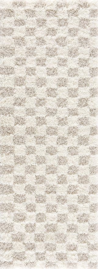 Hauteloom Atira Hallway, Kitchen Runner Rug - Contemporary - Plush Pile - Cream, Light Beige, Light Brown - 2'7" x 18'