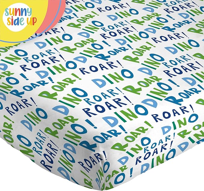 Sunny Side Up Dino Roar Twin Sheet Set - 3 Piece Kids Bedding Set Includes Pillow Cover – Super Soft Dinosaur Microfiber Sheets