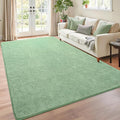 Chicrug 4x6 Minimalist Washable Area Rugs for Bedroom Living Room Classroom, Modern Soft Memory Foam Rug for Kids Nursery, Low Plie Indoor Carpet for Dorm Dining Office Bedside Room Decor, Sage Green