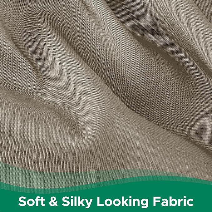 Biscaynebay Wrap Around Bed Skirts for Twin & Twin XL Beds Short Drop of 12", Taupe Adjustable Elastic Dust Ruffles Easy Fit Wrinkle Resistant Silky Luxurious Fabric Machine Washable