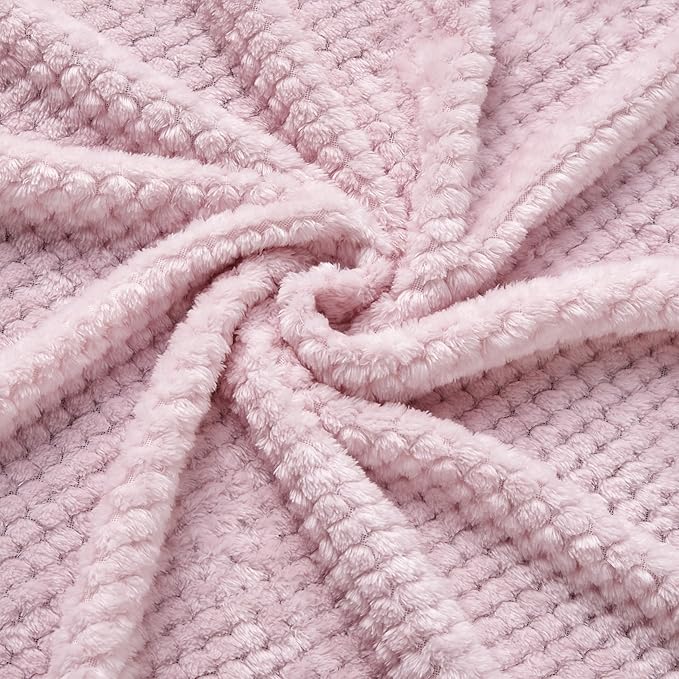CREVENT 2Pcs 30''X40'' Cute Cozy Fluffy Warm Baby Blankets for Infants Toddlers' Bedding Crib Cot Stroller - Giraffe + Elephant