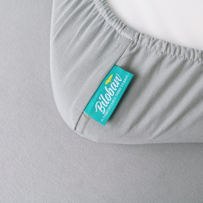 Bassinet Sheets Fit for Ronbei, Cuddor, Papablic, Cowiewie, Pamo Babe and Ingenuity Bedside Bassinet,100% Cotton, 2 Pack, Ultra Soft Bassinet Sheet, White and Gray