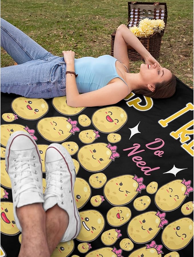 Yes I Really Do Need All These Potatoes Blanket Gifts Warm Cozy Soft Flannel Throw for Bed Couch Sofa Home Decoration 80”×60” Large for Adult