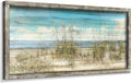 Ocean Framed Wooden Wall Art: Coastal Theme Painting Style Artwork 40"x20" Beach Art Prints Coastal Pictures Seaside Wall Decor for Living Room