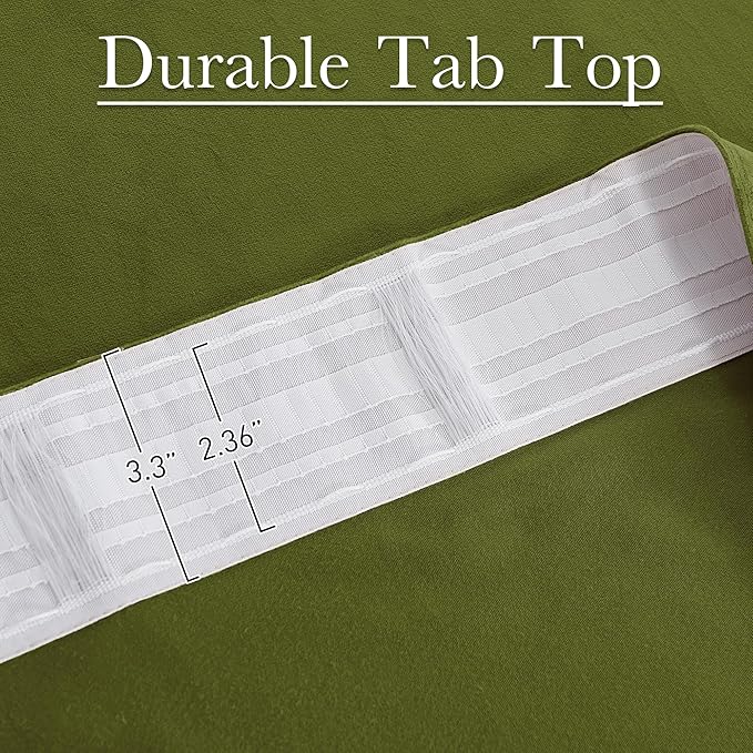 StangH Christmas Olive Green Curtains for Living Room 105 inches Long Soft Velvet Thermal Insulated Window Drapes for Bedroom Heavy Thick Privacy Panels, W52 x L105, 2 Panels