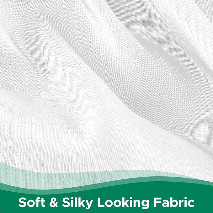 Biscaynebay Wrap Around Bed Skirts for King & Cal King Beds 19" Long Drop, White Adjustable Elastic Dust Ruffles Easy Fit Wrinkle & Fade Resistant Silky Luxurious Fabric Solid Machine Washable