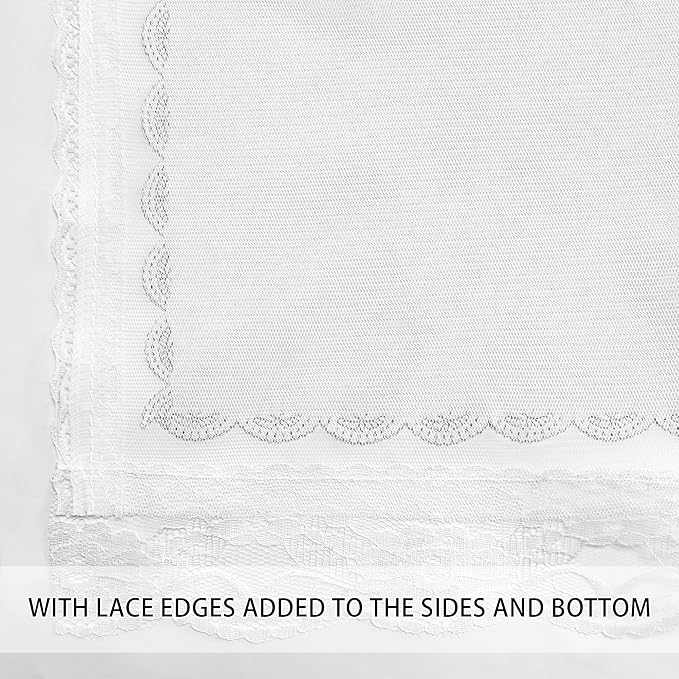 XiDi White Curtains for Girls Bedroom 80% Blackout Double Layer Curtains with Sheer Overlay for Nursery Kids Room Star White Drapes with Tiebacks Grommet Window Treatment 2 Panels W34 X L72