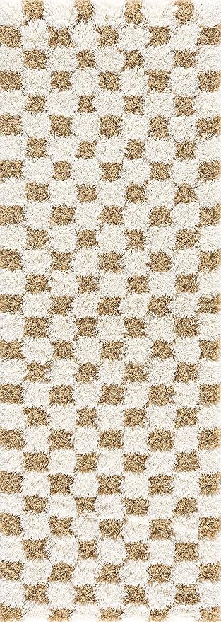 Hauteloom Atira Living Room, Bedroom Area Rug - Contemporary - Plush Pile - Light Mustard, Cream - 18" Sample