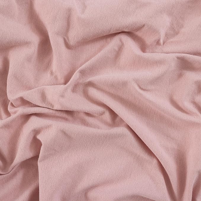 Dreamology Jersey Crib Sheets,2 Pack,Soft,Standard Crib Sheets,100% Cotton Crib Sheet,for Boy,Girl, Baby Mattress Sheets and Toddler Bed Sheets, 28x52 Crib Mattress Sheets | Rose,Dusty Pink