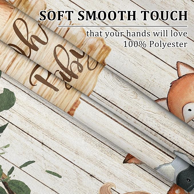 Renaiss 42 x 84 Inch African Safari Baby Curtains Grommet Blackout Window Curtain Planks Animals Tropical Tree Stump Fox Squirrel Mushrooms Print Window Treatment for Kids Boys Bedroom Decor 2 Panels