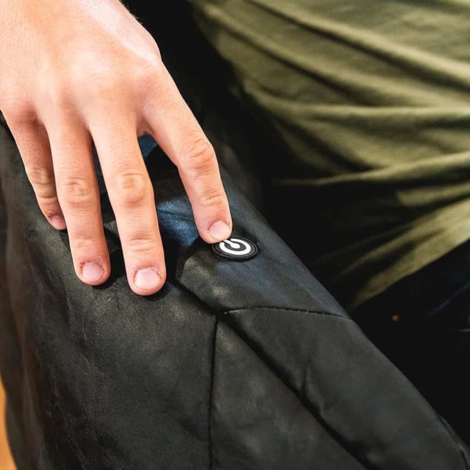 Big Joe Milano Beanbag Chair with Vibe Black Montana Leather
