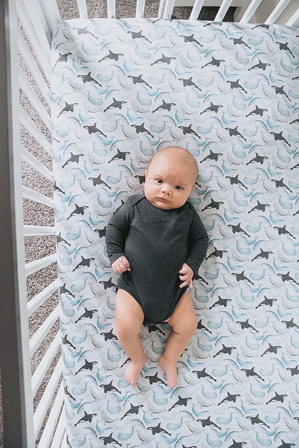 Premium Fitted Knit Crib Sheet/Toddler Sheet Kai by Copper Pearl
