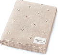 Luxury Organic Pointelle Receiving Blanket (Oatmeal)