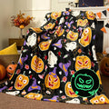Joiedomi Glow in The Dark Blanket Pumpkin Black, Toys Gifts for Girls Age 2 3 4 5 6 7 8 9 10 11 12 Year Old, Soft Cozy Flannel Kids Throw Blanket, Christmas Birthday Present Bedroom Decor 50"×60"