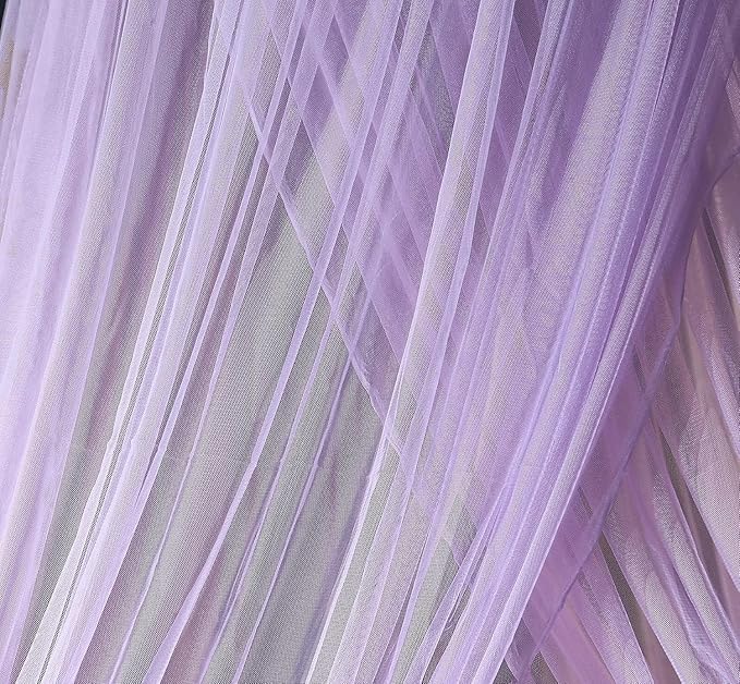 Princess Bed Canopy for Girls and Kids Hanging Mosquito Net for Baby Crib Nook Castle Game Tent Nursery Play Room Decor(Purple)