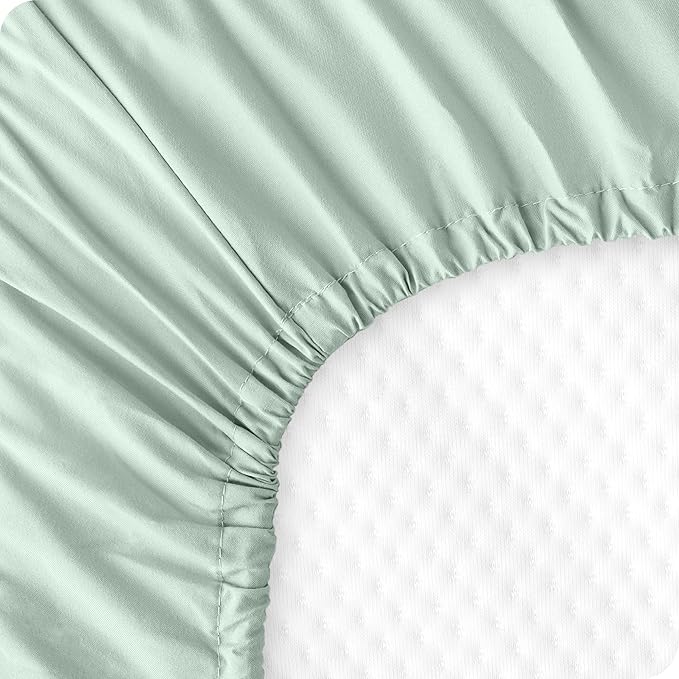 Bare Home 3-Pack Fitted Crib Sheet - Premium 1800 Ultra-Soft Microfiber - Breathable - Baby Sheet - for Boys & Girls - Fits Standard Crib and Toddler Mattresses (Spring Mint)