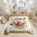Castle Fairy Fall Sunflower Leaves Comforter Set,Cartoon Hedgehog Bedding Set Kids Teens Modern Decor,Autumn Harvest Thanksgiving Comforter with 1 Pillowcase for All Seasons,Twin