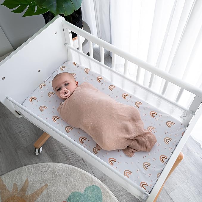 Comfy Cubs Muslin Swaddle Blankets Pack of 2 - 47 x 47 Inch Soft Cotton Baby Blanket Set, Large Multipurpose Wraps for Newborns - Self-Soothing Swaddles for Newborns - Sage & Blush