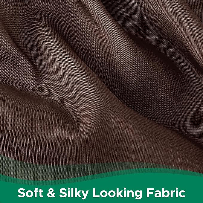 Biscaynebay Wrap Around Bed Skirts for King & Cal King Beds 22" Long Drop, Brown Adjustable Elastic Dust Ruffles Easy Fit Wrinkle Resistant Silky Luxurious Fabric Machine Washable
