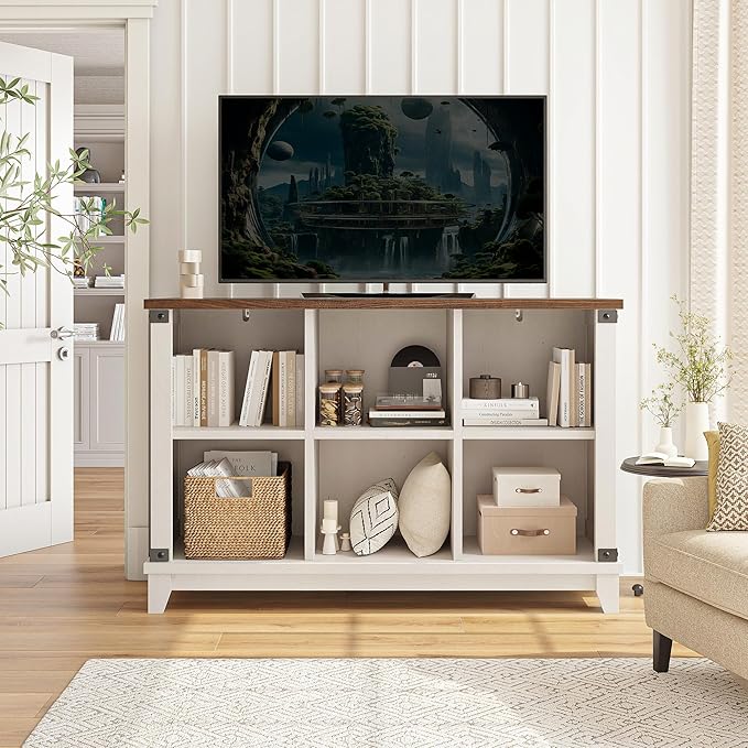 EnHomee 6 Cube Storage Organizer and Shelf, Cube Storage Shelf,White Bookshelf with Storage for Bedroom and Home Office