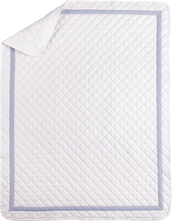 Bedward 100 Percent Cotton (Excluding Quilt Filling) 3 Piece Baby, Toddler Crib Bedding Set ; Includes Fitted Sheet, Bed Skirt and Comforter Quilt for Nursery (Stars) 100C20213