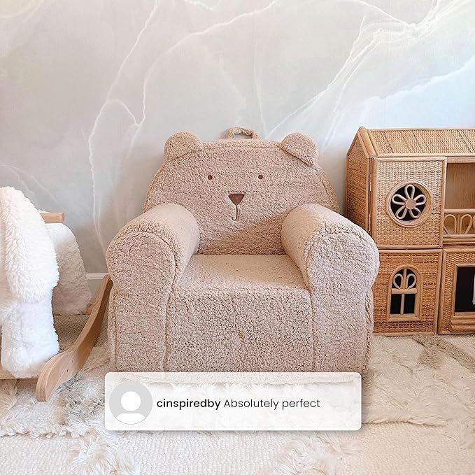 babyGap by Delta Children Sherpa Bear Chair - Greenguard Gold Certified, Powder Blue