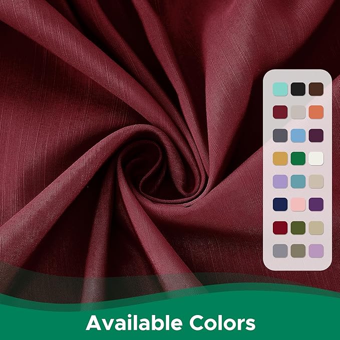 Biscaynebay Wrap Around Bed Skirts for Queen Beds 22" Drop, Burgundy Adjustable Elastic Dust Ruffles Easy Fit Wrinkle & Fade Resistant Silky Luxurious Fabric Solid Machine Washable
