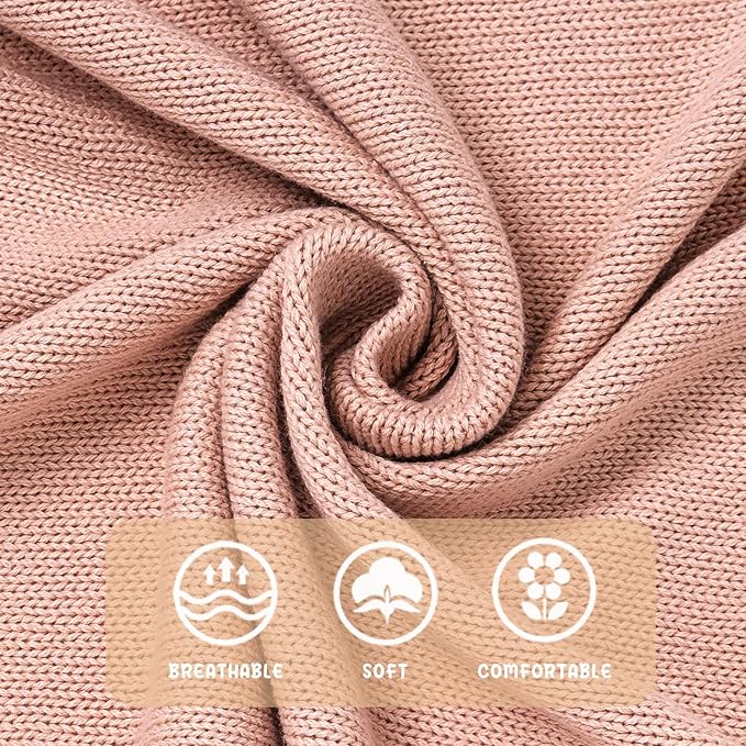 Booulfi Baby Blanket for Girl Toddler Newborn Swaddle Receiving Knit Cotton Blanket Throw Blanket Soft Crochet Preemie Small Crib Gender Neutral Infant Baby Boy Blankets
