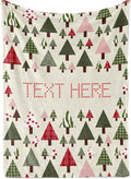 Personalized Christmas Tree Blanket - Ships Next Day, Printed in USA - Fleece or Sherpa Sofa Throw, Soft Christmas Bedding, Holiday Home Decor, Customizable Family Throws (Fleece 60x80)
