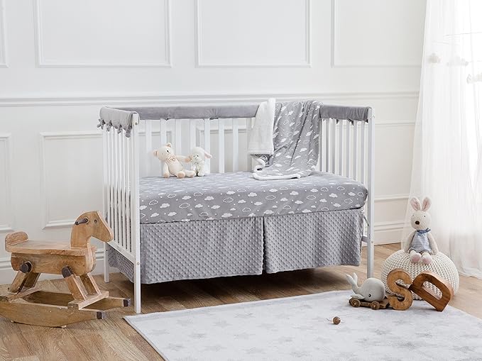 American Baby Company Heavenly Soft Chenille Sherpa Receiving Blanket, 3D Gray, 30" x 35", Warm and Cozy for Boys and Girls, Ideal for Baby Carrier, Stroller, and Travel