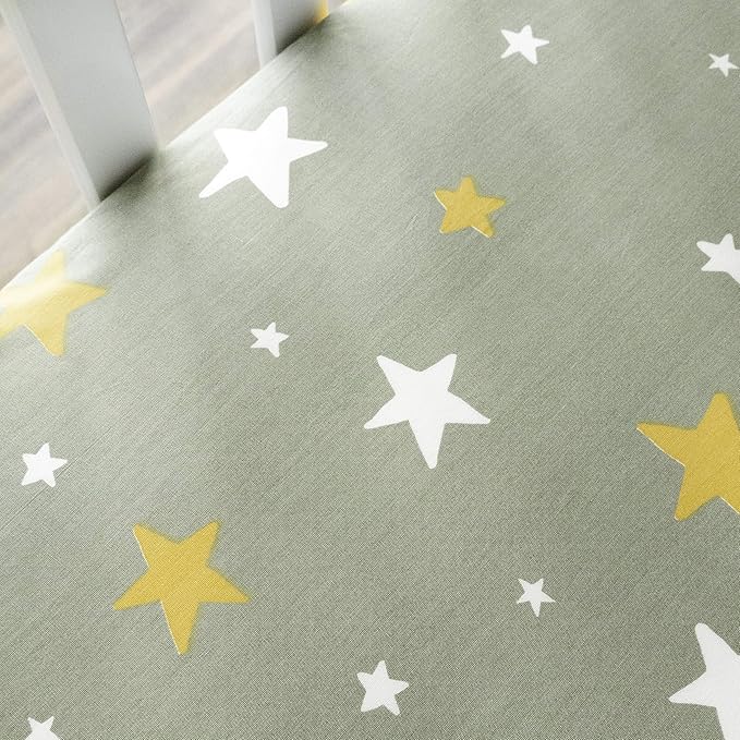 JumpOff Jo - 2 Pack Fitted Crib Sheet, Super Soft Breathable 100% Cotton Baby Crib Sheet for Standard Crib Mattresses and Toddler Beds, 28 in. x 52 in. - Lions & Stars