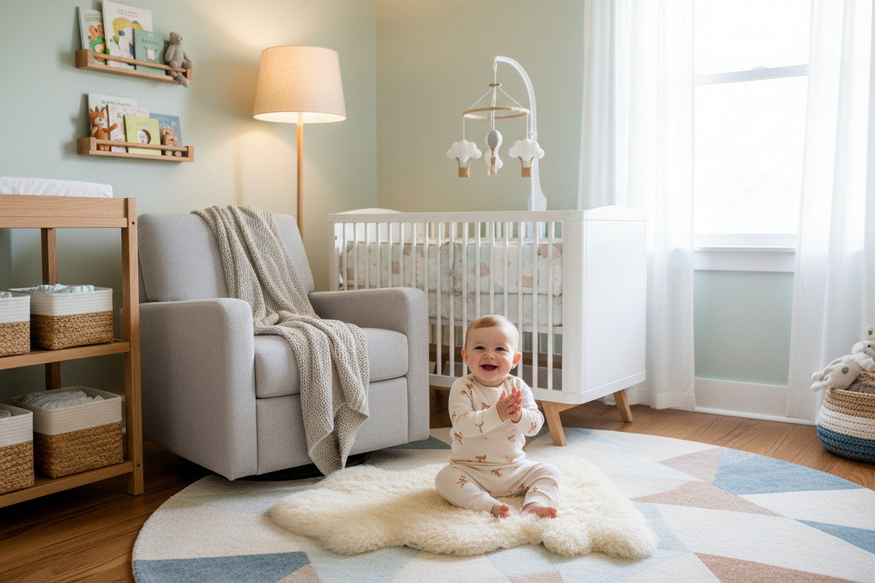 Shop cozy and stylish baby room essentials your little one will love with baby model